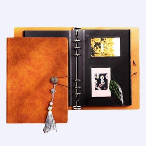 Vintage DIY Photo Album / Scrapbook for Couples / Handmade Family Memory Book / Customizable Photo Album