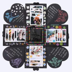 DIY explodierendes Fotoalbum / 4-seitige Überraschungsbox / Personalisierbare Fotobox / Geburtstagsgeschenk für Paare / kreatives Geschenk für besondere Anlässe