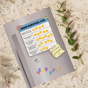 Journal de survie imprimable pour maman - Gardez cette merde - carte drôle de fête des mères pour meilleure amie ou meilleure soeur - carte d'humour noir - maman chaotique