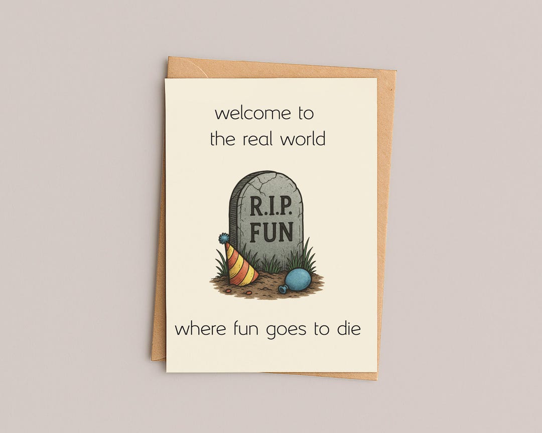 Funny Graduation Card - Dark Humor, RIP Fun - Etsy Schweiz