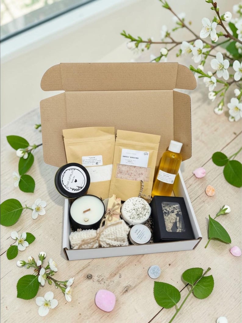 The Little Treat Box, Self Care Gift for Women – Relaxation Spa Set – Thinking of You Gift – Pamper Box image 1