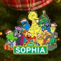 Personalized Street Cartoon Christmas Ornament 2025, Elmo 2D Flat Christmas Tree Decor, Kids Xmas Gift, Sesame Street Holiday Ornament product logo