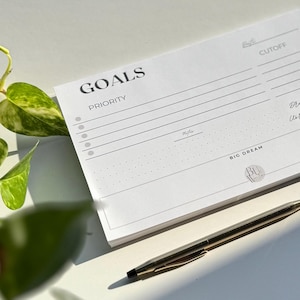 Minimalist Goal Planner Pad for Student, Teachers, Professionals | Weekly Desk Organizer for Work, School, Home, Office & Productivity Gifts