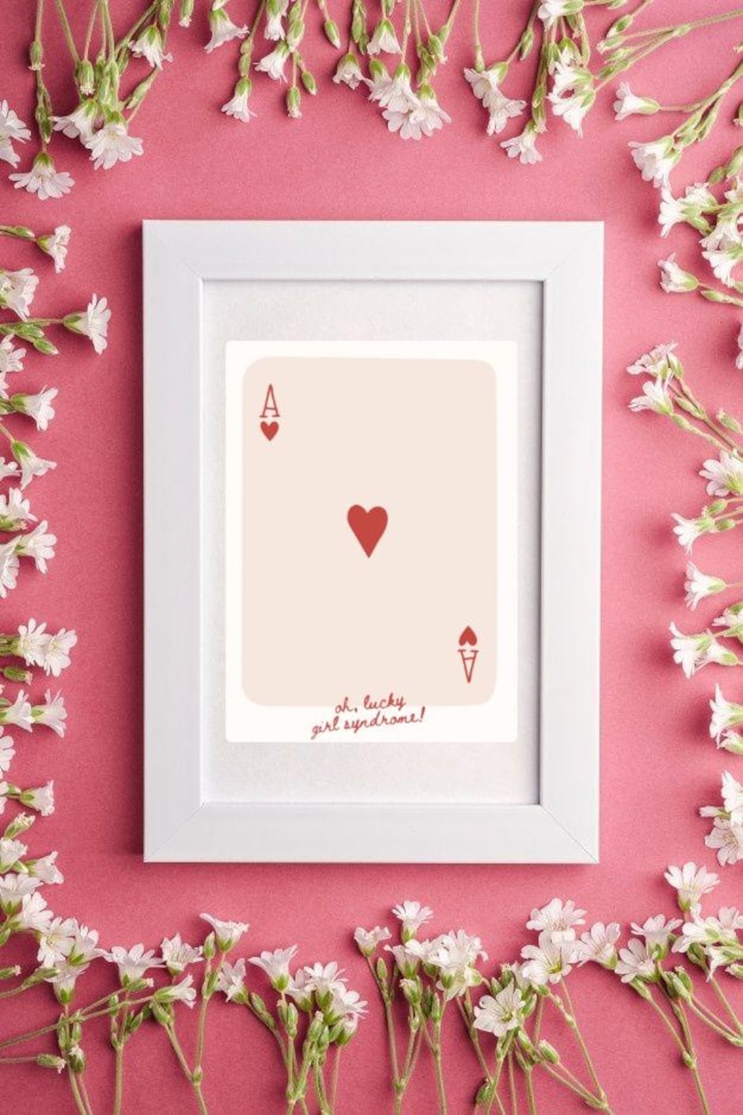 Simple Ace of Hearts Poster - Etsy