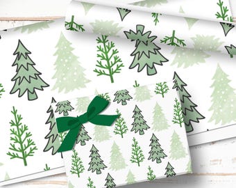 Gift Wrap Papers, Christmas Tree Wrapping Paper, Holiday Gift Wrap, Festive Gift Wrap, Christmas Tree Design, Cozy Christmas Decor