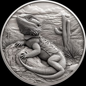 Baerded dragon 3d embossing files, fiber laser engraving designs, coin engraving depth map laser cut file design. depth map