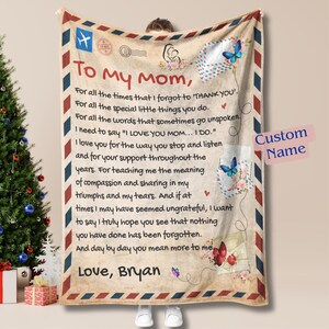 Cobertores de Mãe do Filho, Presentes de Dia das Mães, Presentes Personalizados do Filho. Presentes para Mãe, Carta para Mãe, Presentes de Mãe do Filho, Cobertor Personalizado