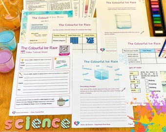 Watercolour Science Experiment - Particle Theory - Lesson Plans, worksheets and video tutorial - STEM science activity for homeschooling