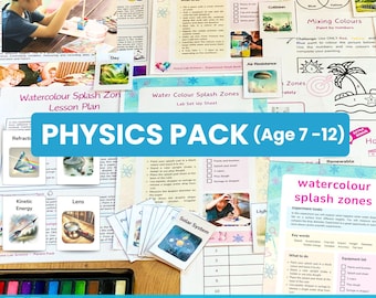 Physics Homeschooling Bundle - Experiments - Worksheets - Flashcards - Learning Games - Videos - Elementary Physics Pack - STEM activities