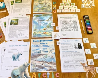 Exploring Ecosystems Unit Study - Nature Learning Bundle - Busy Book Activity - Printable Biology Homeschool Resource