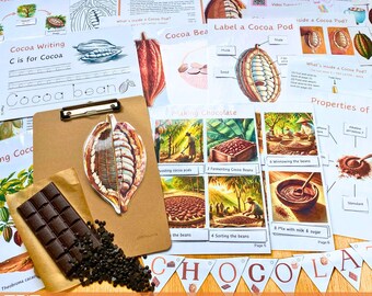 Cocoa Unit Study - The Science of Chocolate - Home School Leaning Materials - Charlotte Mason - Educational Activities and Worksheets