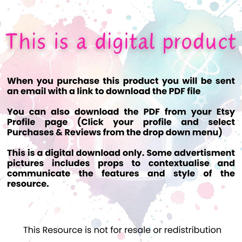 Information about digital download for customers