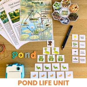 Photo of printed and laminated pond ecosystem resource