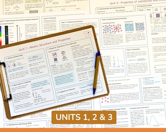 AP Chemistry Notes - Units 1 - 3 - Digital Study Guide - Summary Notes for Exam Preparation - Everything you need to know
