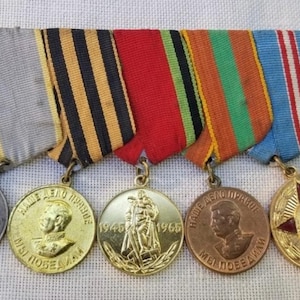 USSR WWII veteran medal group. Soviet-German Patriotic War decoration award set.