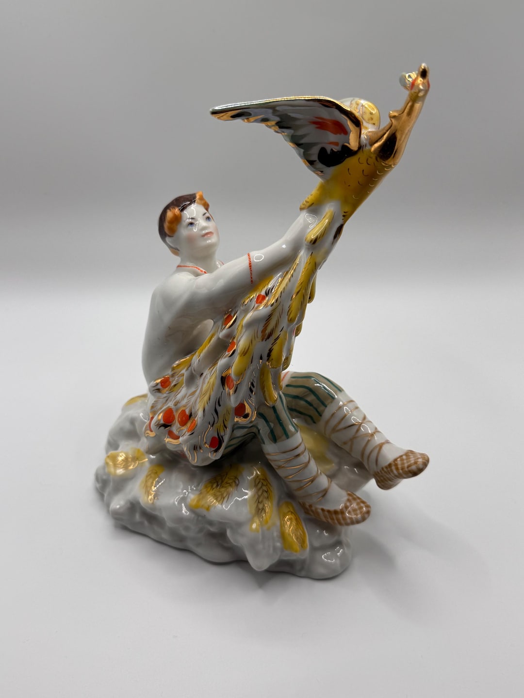 Soviet Union Vintage Statue Ivan & Firebird. LFZ Porcelain Figurine ...