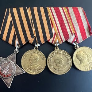 USSR WWII veteran medal group. Soviet-German Patriotic War award set