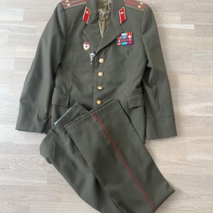 Rare vintage Soviet officer military uniform. Paratrooper (Airborne) forces. Army. Original from USSR