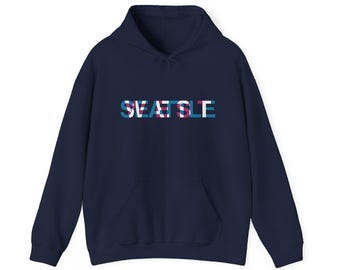 West Seattle Optical Illusion Hoodie: Unisex Souvenir Sweatshirt
