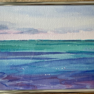 miami, framed original watercolor, miami series, 2002, 12.5x9 inches #3