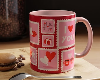 Taza de San Valentín, regalo de San Valentín, regalo para novia, taza temática de San Valentín, taza de pareja de San Valentín, tazas de San Valentín, taza de amor