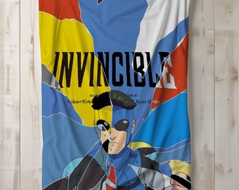 Manta de felpa de superhéroe invencible / Manta de cómic de Mark Grayson