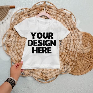 Kids tshirt digital mockup | Add your design | Digital ONLY | trendymock
