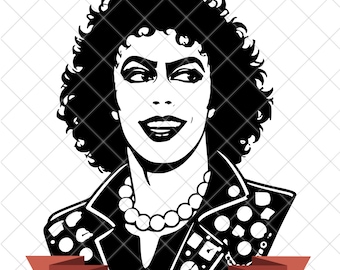 Frank N Furter porträtt SVG, Rocky Horror Picture Show klippfil