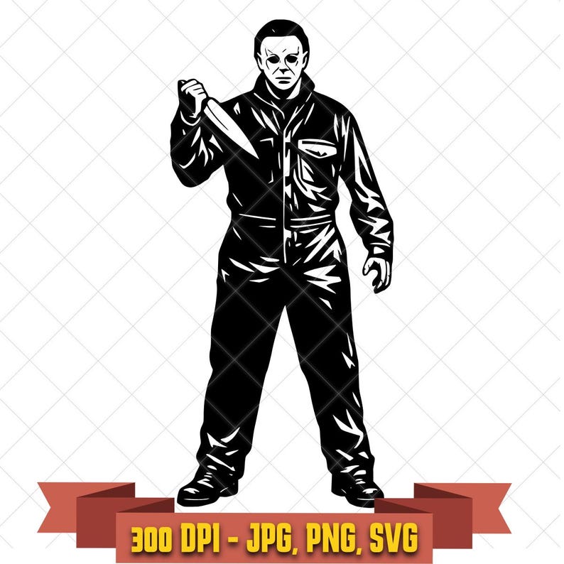 Michael Myers masked Halloween villain digital cut file