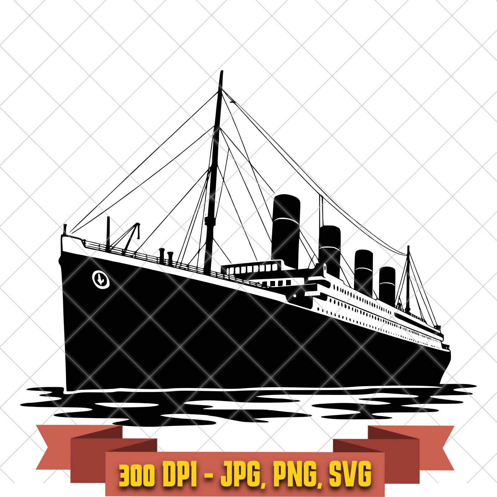 RMS Titanic Bow View SVG, Historic Ship Cut File in the History collection by KleanKutChaos.