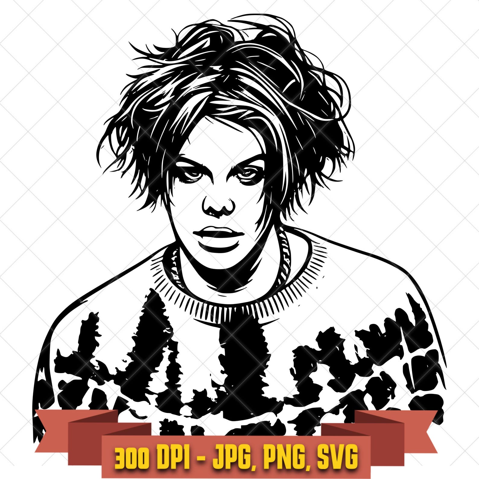 Yungblud Rock Singer Portrait SVG PNG JPG in the Music Artists collection by KleanKutChaos.