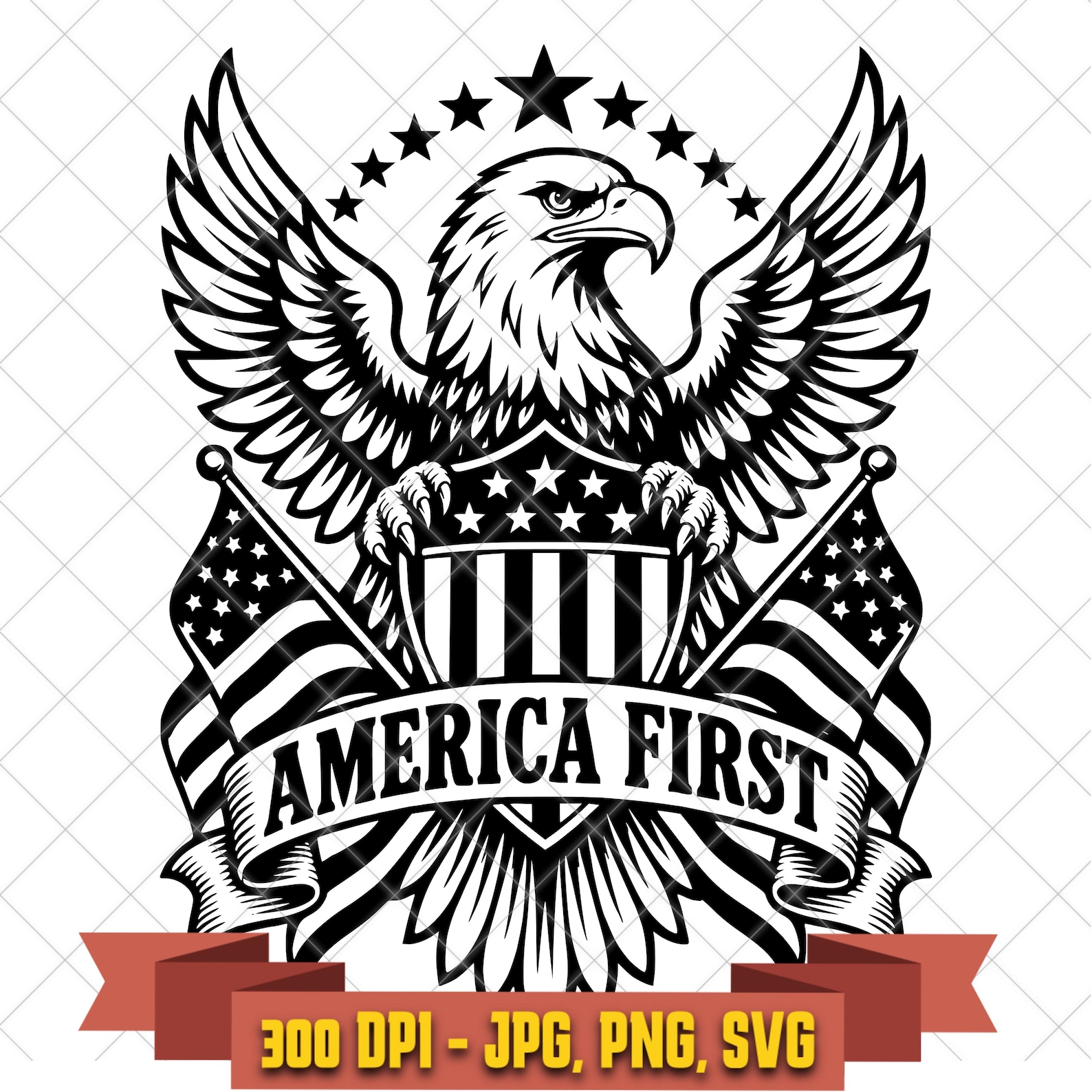 America First SVG, Patriotic Conservative Political Cut File in the Politics collection by KleanKutChaos.