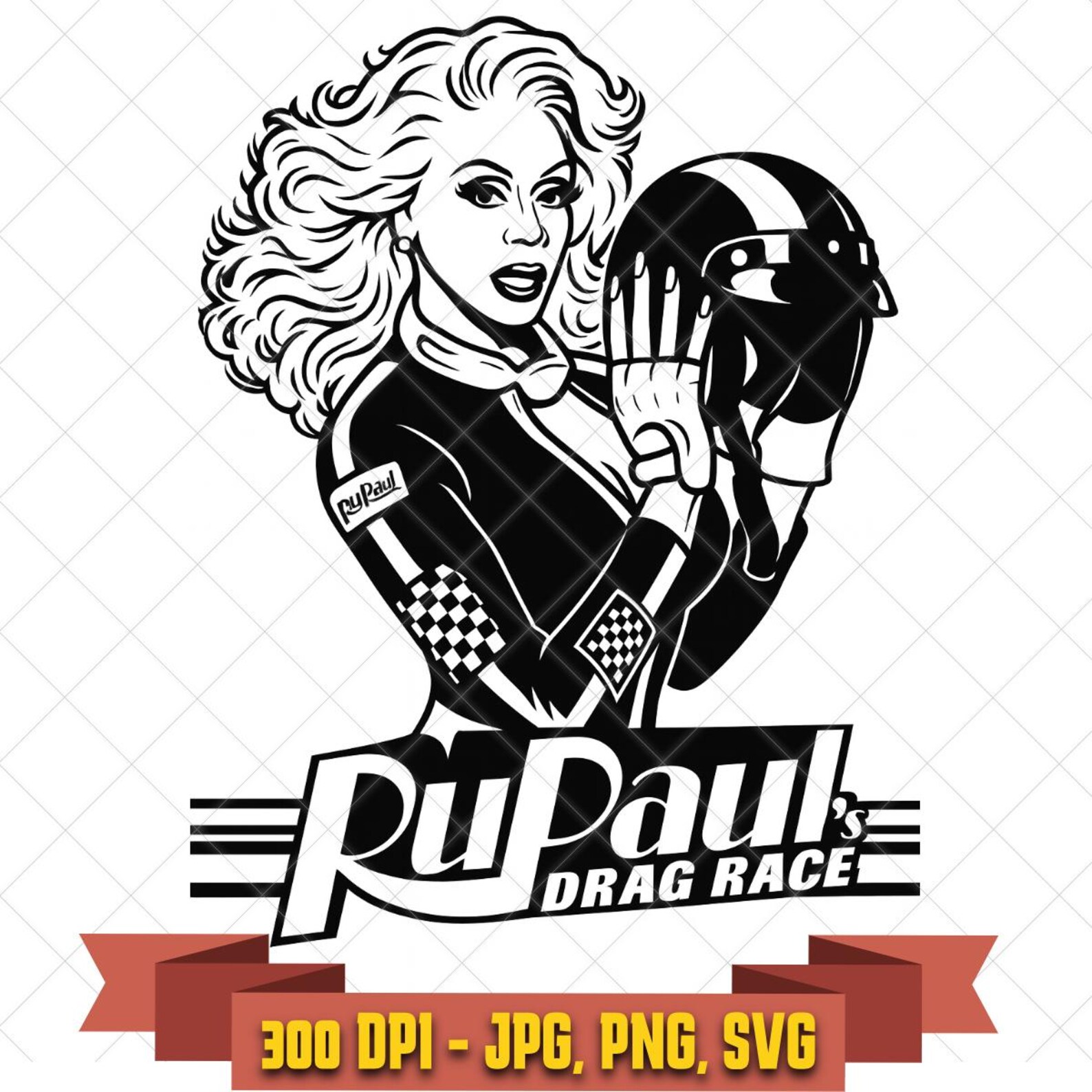 RuPaul's Drag Race Line Art | Racing Suit, SVG PNG JPG in the LGBTQ collection by KleanKutChaos.