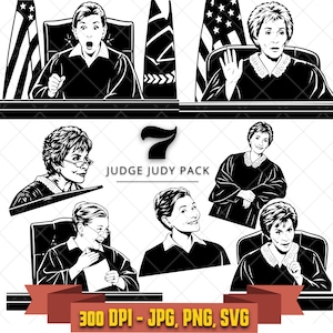Courtroom Judge SVG PNG JPG Clipart Pack, Legal Drama and Lawyer Humor