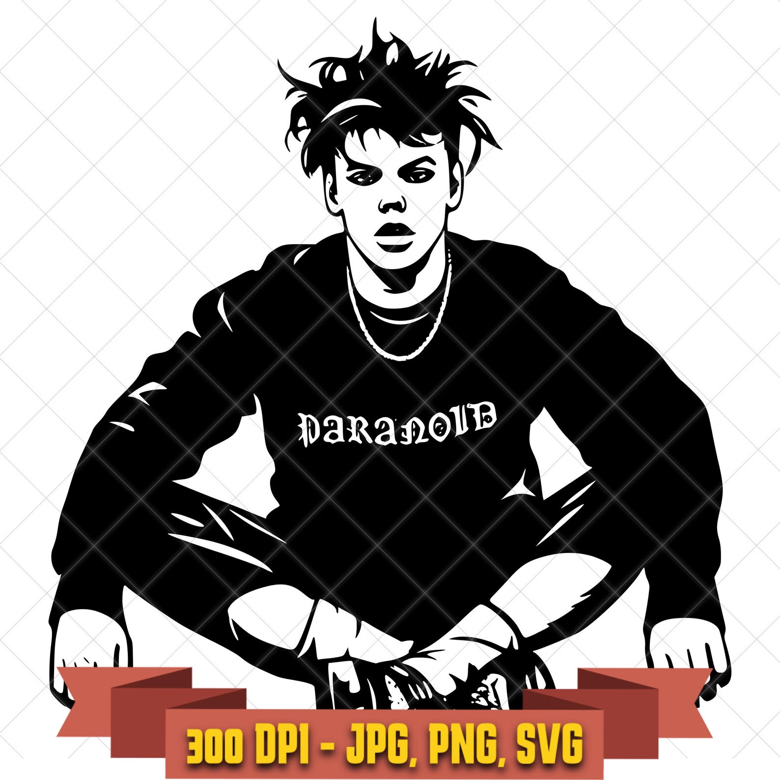 Yungblud Black and White Portrait SVG, Alternative Rock Singer Cut File in the Music Artists collection by KleanKutChaos.