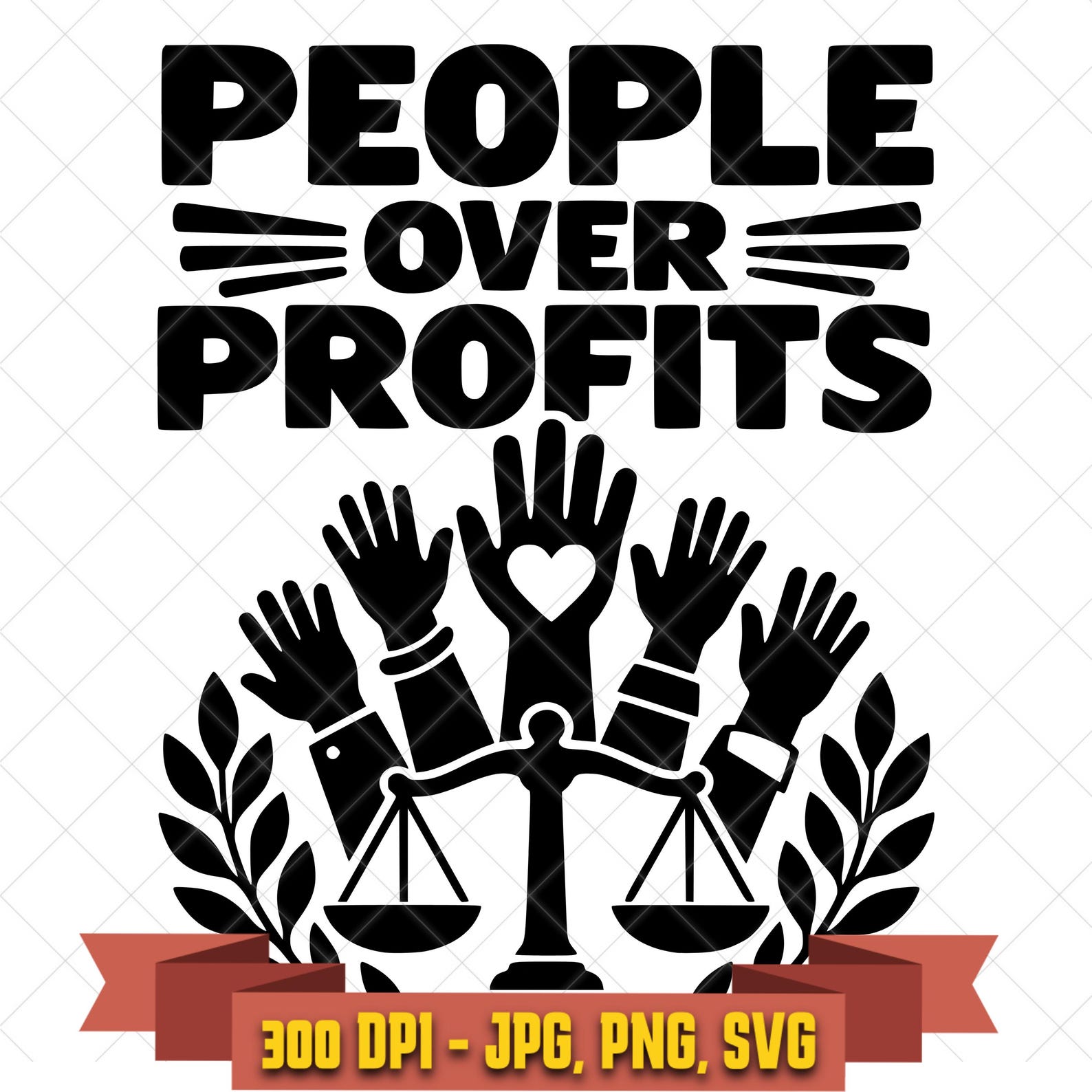 People Over Profits SVG, Progressive Political Cut File in the Politics collection by KleanKutChaos.