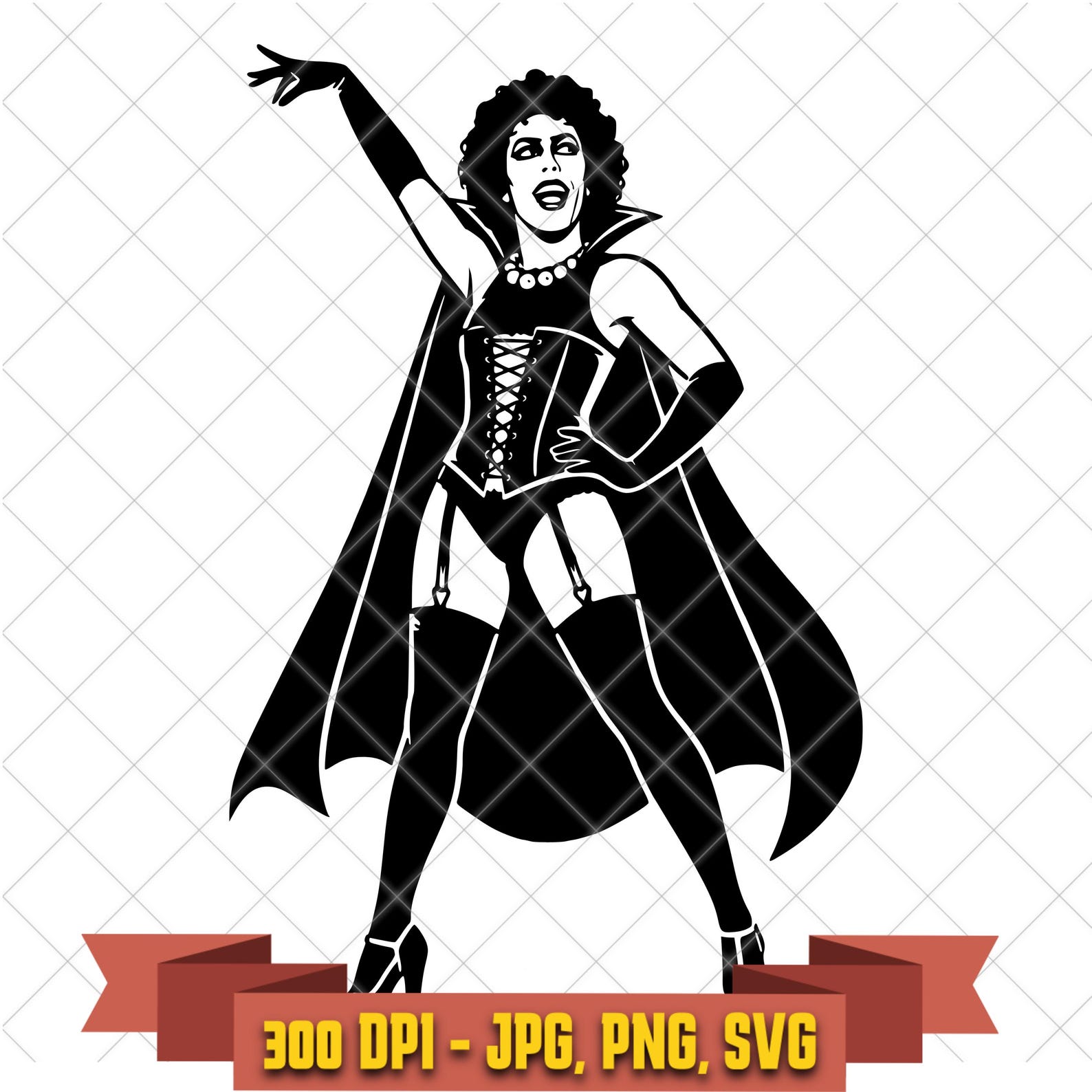 Frank N Furter Full Body SVG, Rocky Horror Picture Show Cut File in the Horror/Halloween collection by KleanKutChaos.