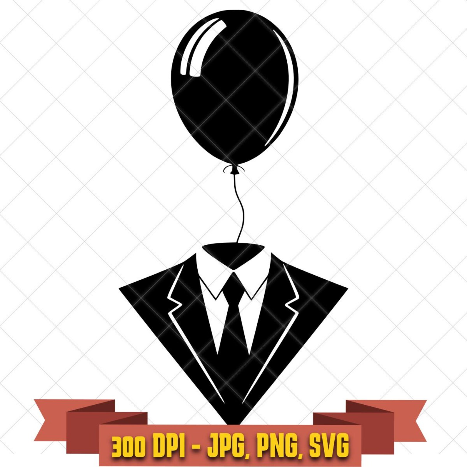 Severance Balloon Head SVG, Lumon Office Silhouette in the SciFi collection by KleanKutChaos.