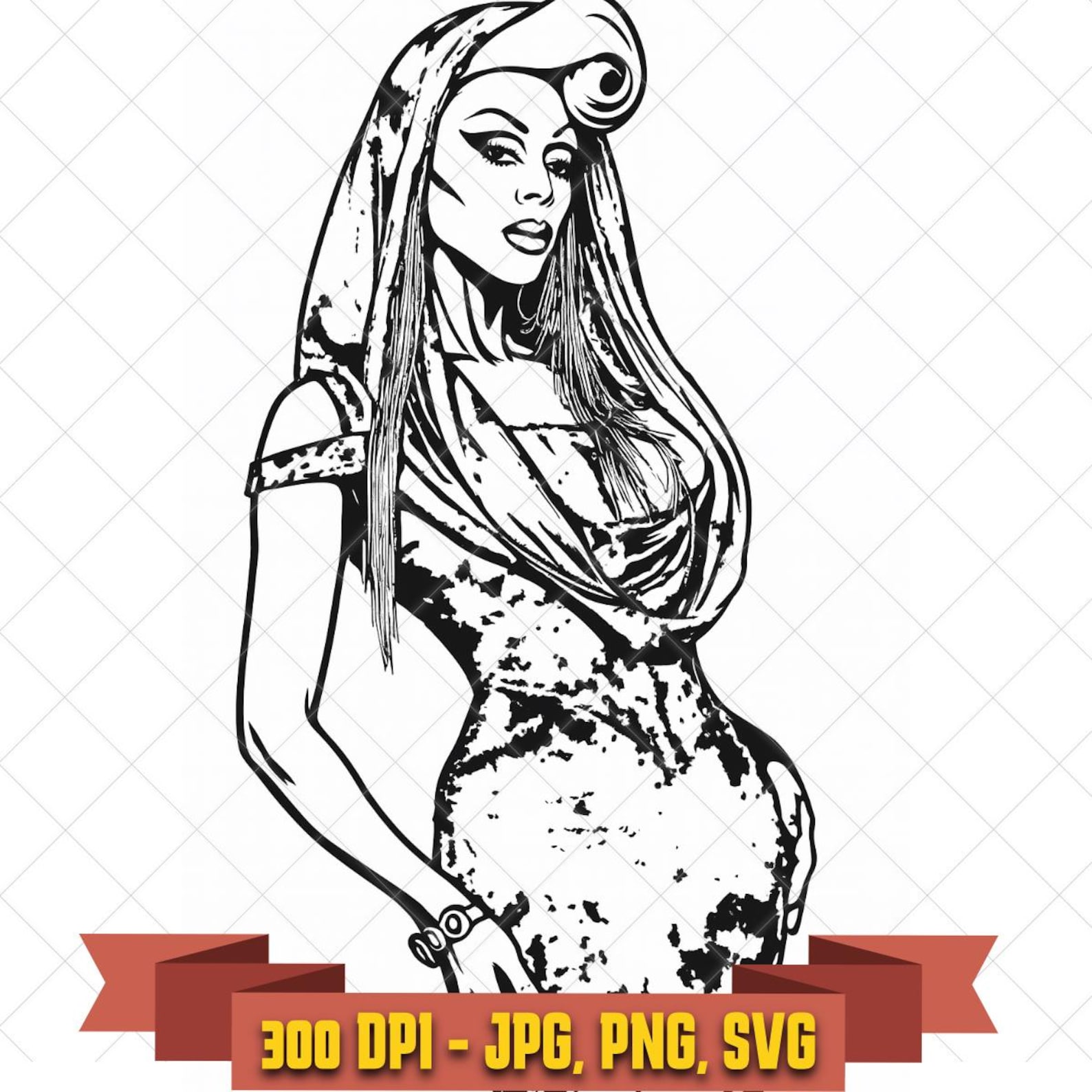 RuPaul Line Art, Drag Queen SVG, PNG, JPG in the LGBTQ collection by KleanKutChaos.