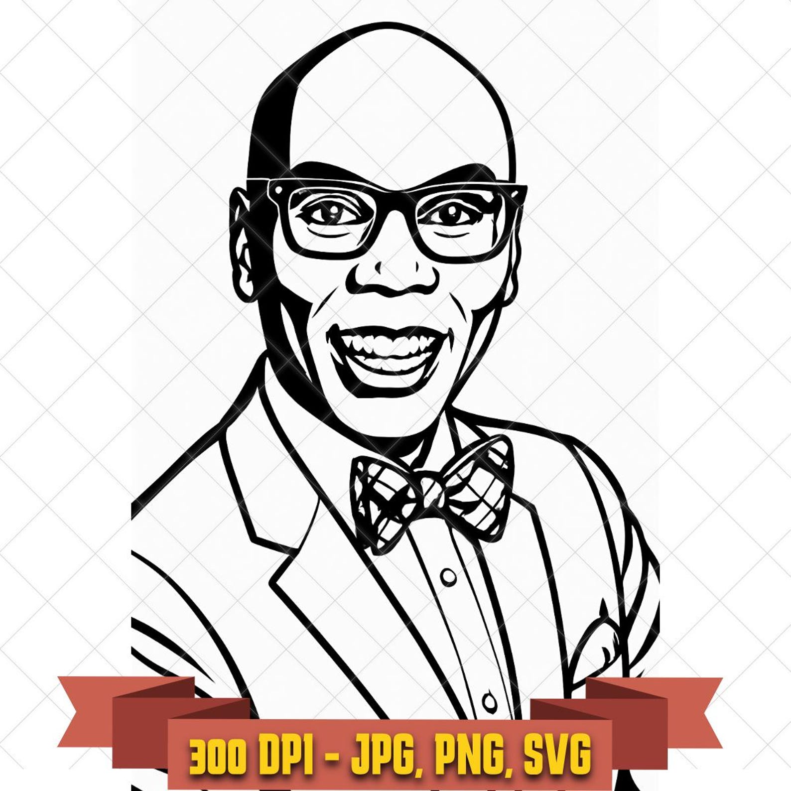 RuPaul Silhouette Vinyl Cut File | Drag Queen SVG PNG in the LGBTQ collection by KleanKutChaos.