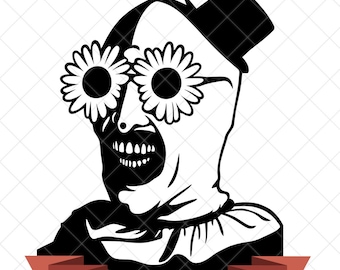 Clownen SVG | Terrifier-filmen Line Art (digital nedladdning)