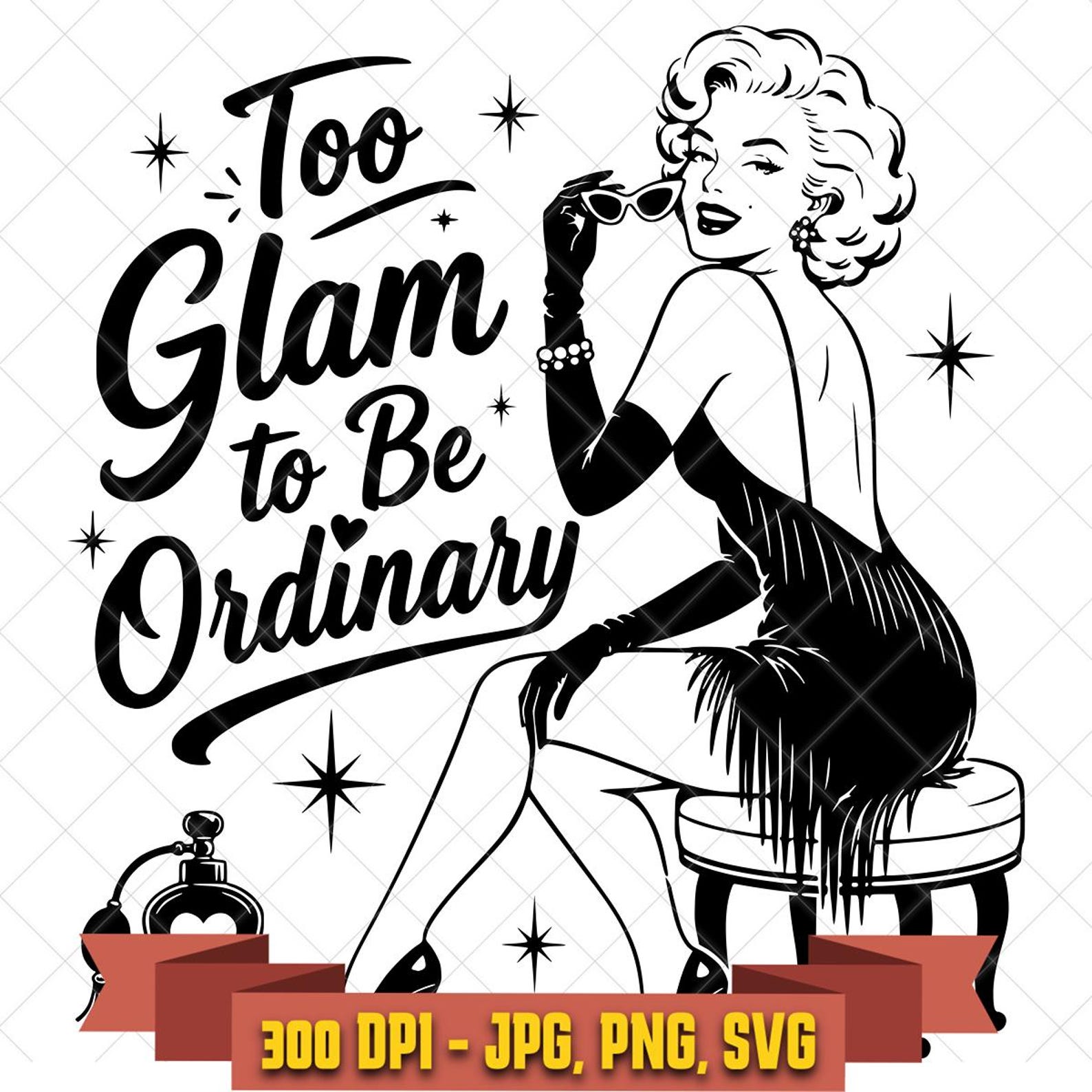 Marilyn Monroe Portrait SVG | Vintage Glam Hollywood Silhouette Cut File in the Marilyn Monroe collection by KleanKutChaos.