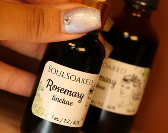 Rosemary Tincture, (Salvia rosmarinus), Organic, Wellness, Extract, Herbal Remedy