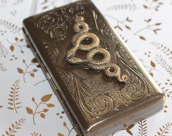 Victorian Style Cigarette Case, Golf Tee Case, Business Card Case - 1929, 1941, 1953, 1965, 1977, 1989, 2001, 2013, 2025 Year of the Snake