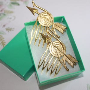 Bow and Arrow Hair Combs – Perfect for Pi Phi Members, Bridal, or Everyday Whimsy – Stylish Hair Accessories to Follow Your Arrow!