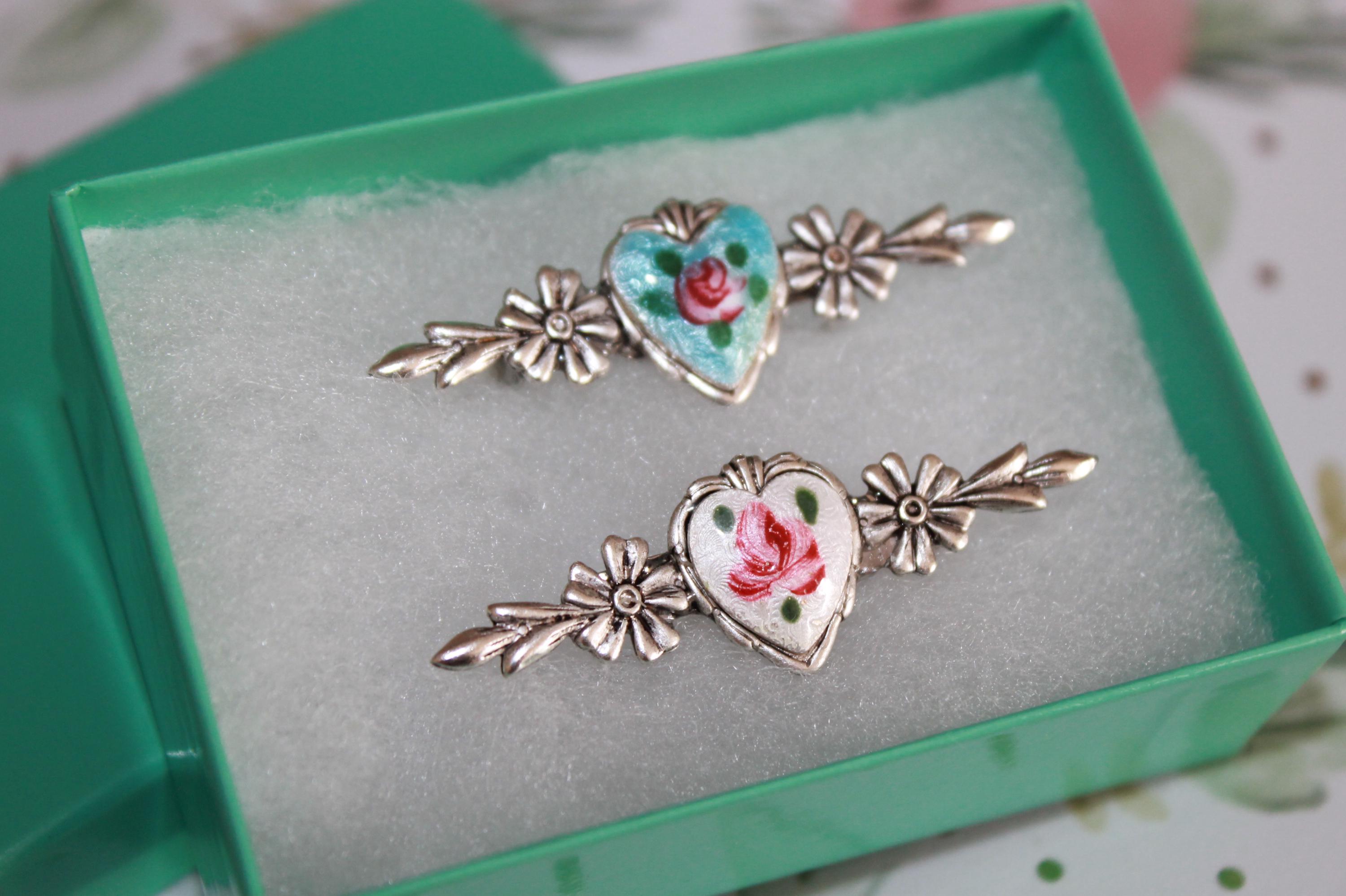 Silver Heart Barrette - Etsy
