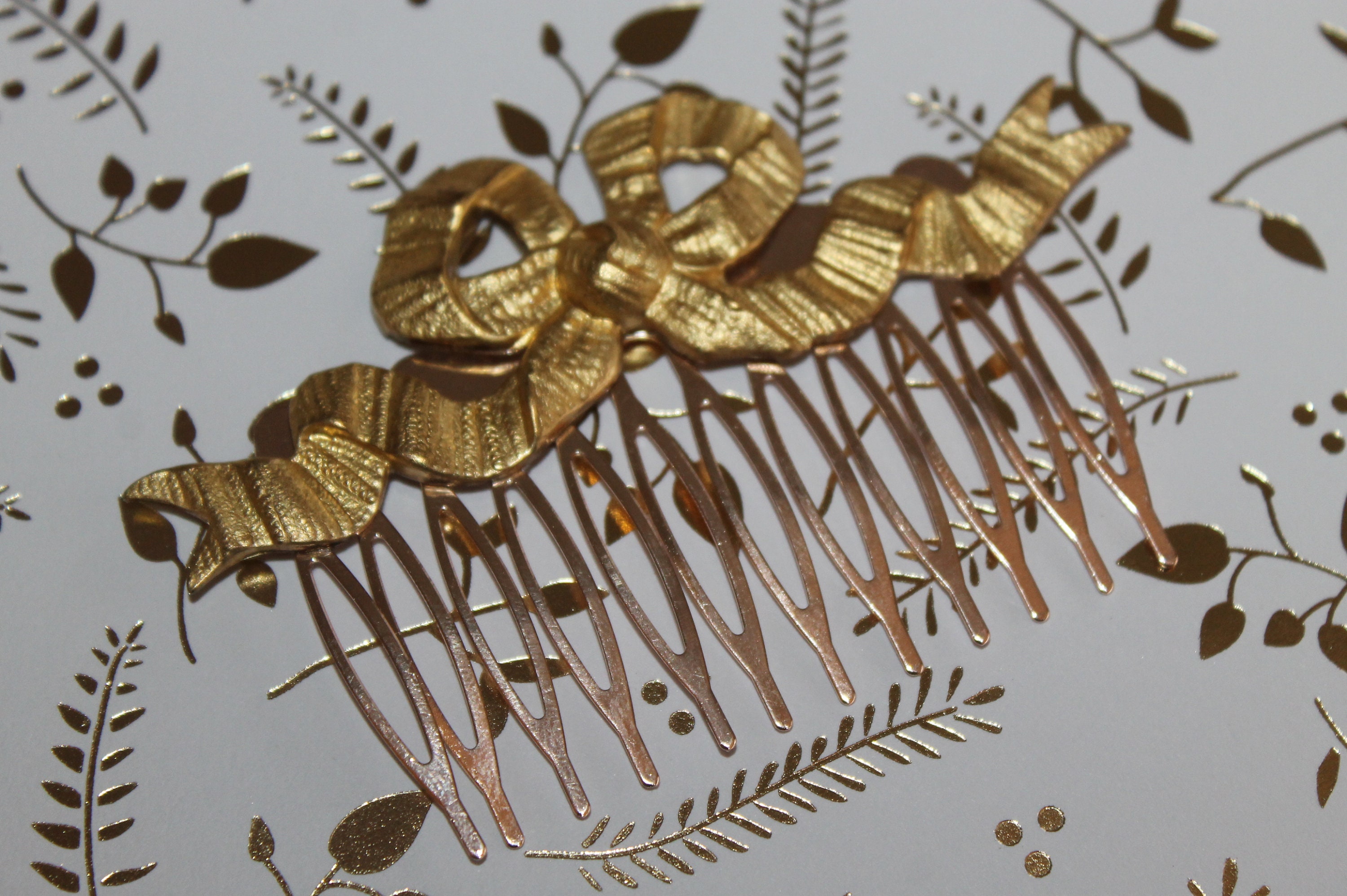 Miriam Haskell 2015 Re-Release Gold Plated Bejeweled Comb-Limited Edition Vintage 1970 main image 4