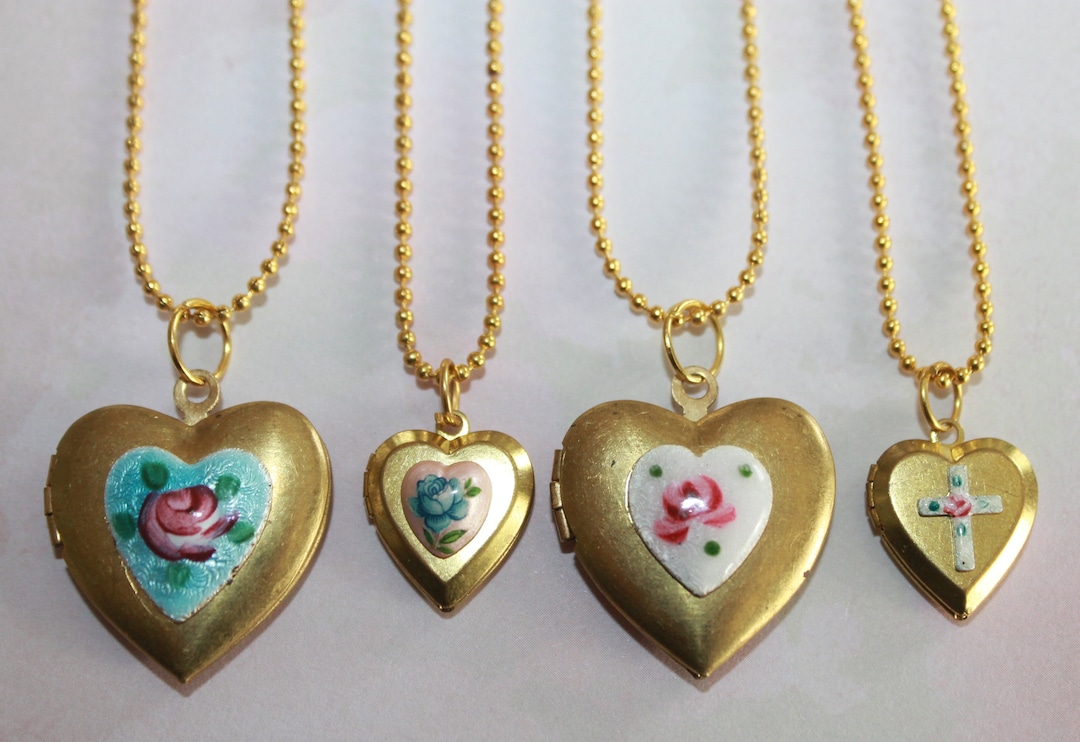 14k Gold Filled Childrens Locket Necklace Children's Lockets