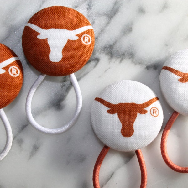 University of Texas pony tail holders make adorbale party favors, gifts, everyday hair accessories