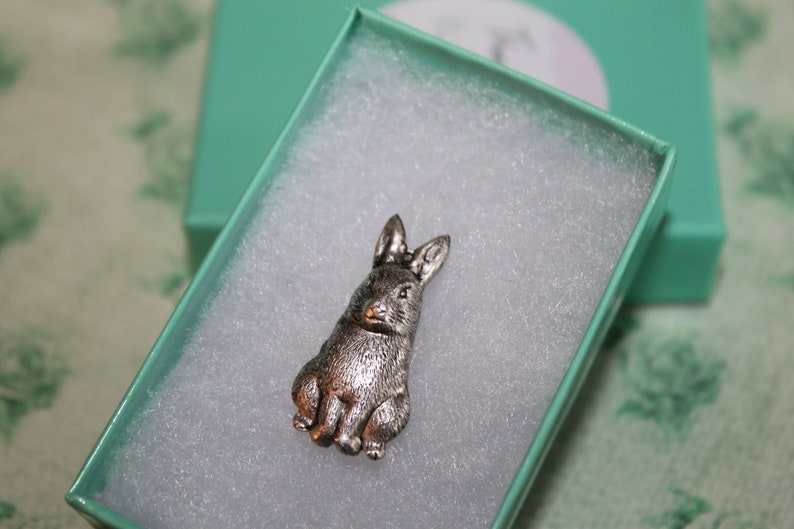 Petite Woodland Bunny Brooch Pin adds a bit of whimsy to any outfit!